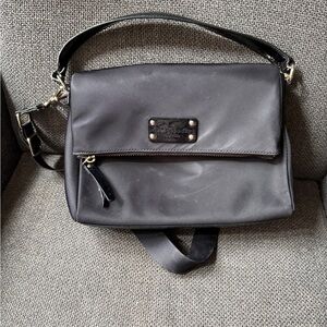 kate spade Black Nylon Crossbody Bag with Gold Hardware